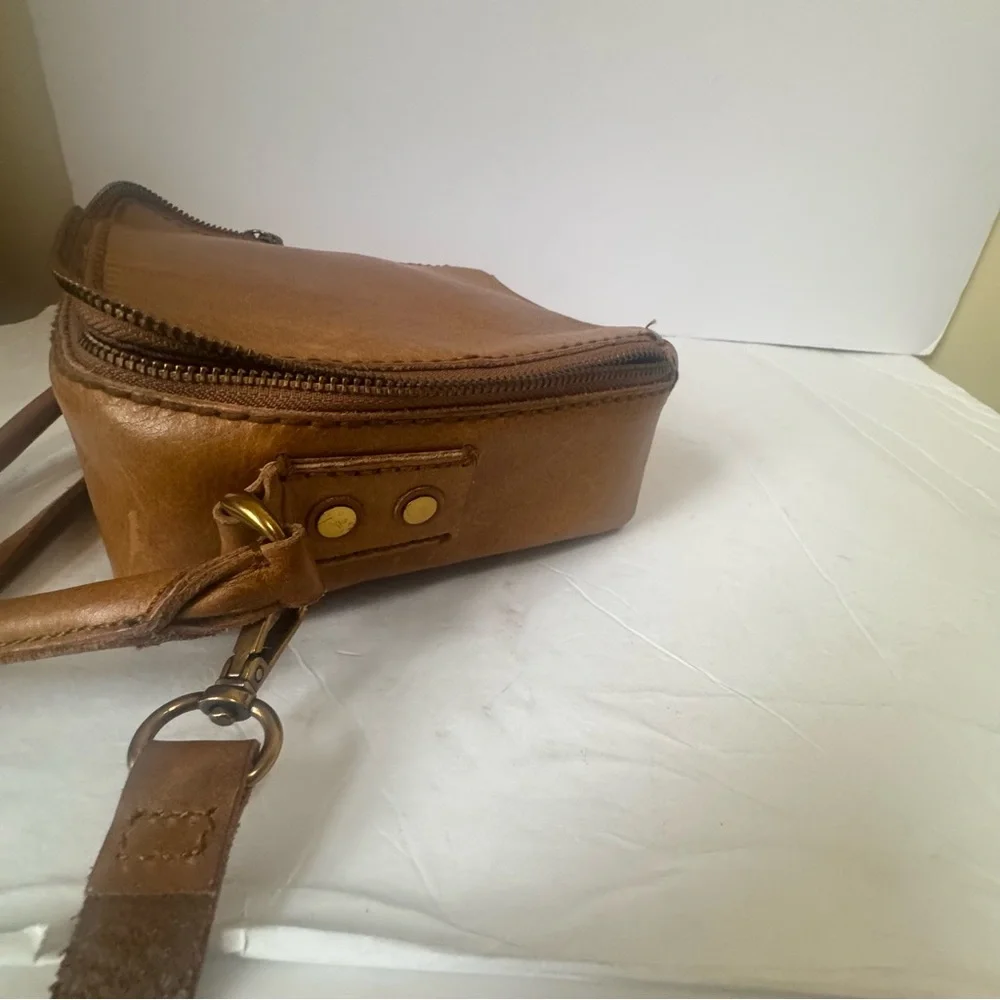 Madewell Leather Square Satchel Bag Shoulder Crossbody Zip Satchel Minimalist - Picture 12 of 16
